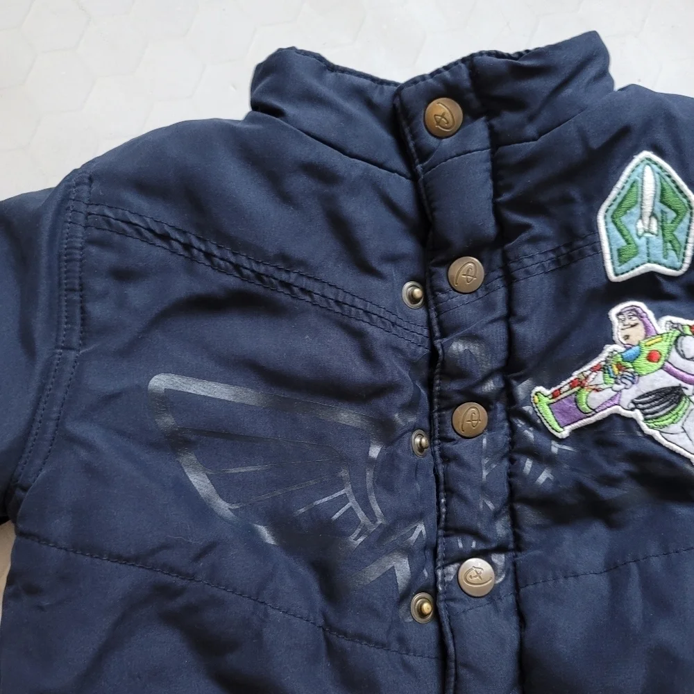 Disney Toy Story 3 Buzz Lightyear Patch Bomber Jacket Navy Blue 12 Months